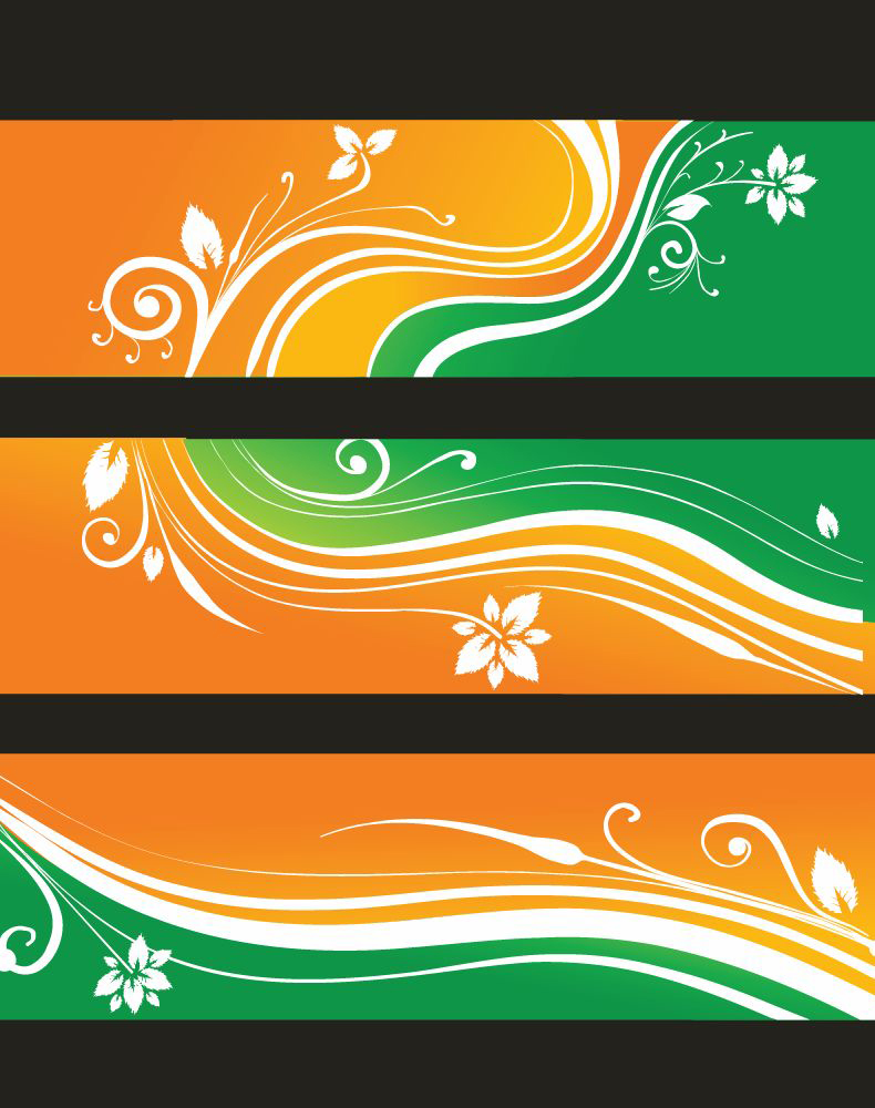 free vector Free Flower Banners Vector Illustration
